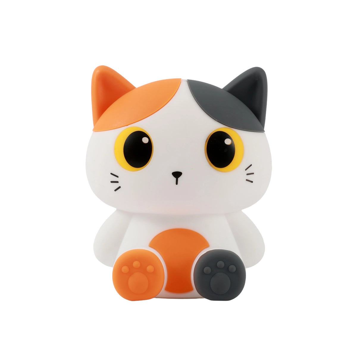 Siliconen kat nachtlampje van Creasowl in oranje, zacht kinder LED lampje, schattig en sfeervol voor de kinderkamer.