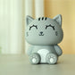 Siliconen Kat Nachtlampje Grijs – Zacht Kinderkamer LED Nachtlampje (10 x 13,2 x 16 cm) – Schattig Cadeau & Sfeerverlichting