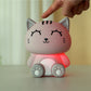 Siliconen Kat Nachtlampje Grijs – Zacht Kinderkamer LED Nachtlampje (10 x 13,2 x 16 cm) – Schattig Cadeau & Sfeerverlichting
