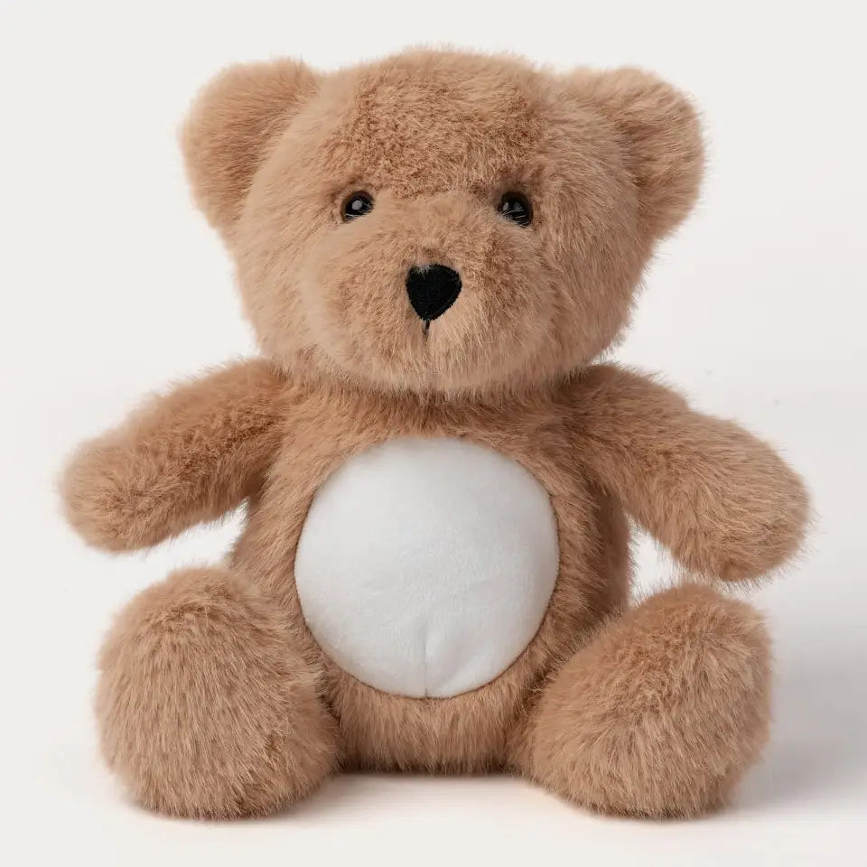 Zachte teddybeer knuffel met nachtlampje en slaapgeluiden voor baby's, 25 cm, van Creasowl, rustgevende slaaptrainer voor baby's.