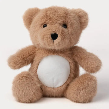 Zachte teddybeer knuffel met nachtlampje en slaapgeluiden voor baby's, 25 cm, van Creasowl, rustgevende slaaptrainer voor baby's.