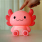 Siliconen Axolotl Nachtlampje – Zacht Kinderkamer LED Nachtlampje (10 x 13,2 x 16 cm) – Schattige Axolotl Lamp & Uniek Cadeau