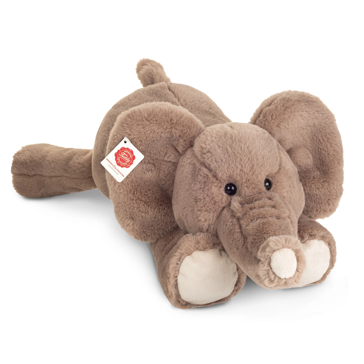 Teddy-Hermann Olifant Lorenzo Pluche Knuffel (45 cm) – Grote Zachte Knuffel olifant – Veilig & Wasbaar Speelgoed