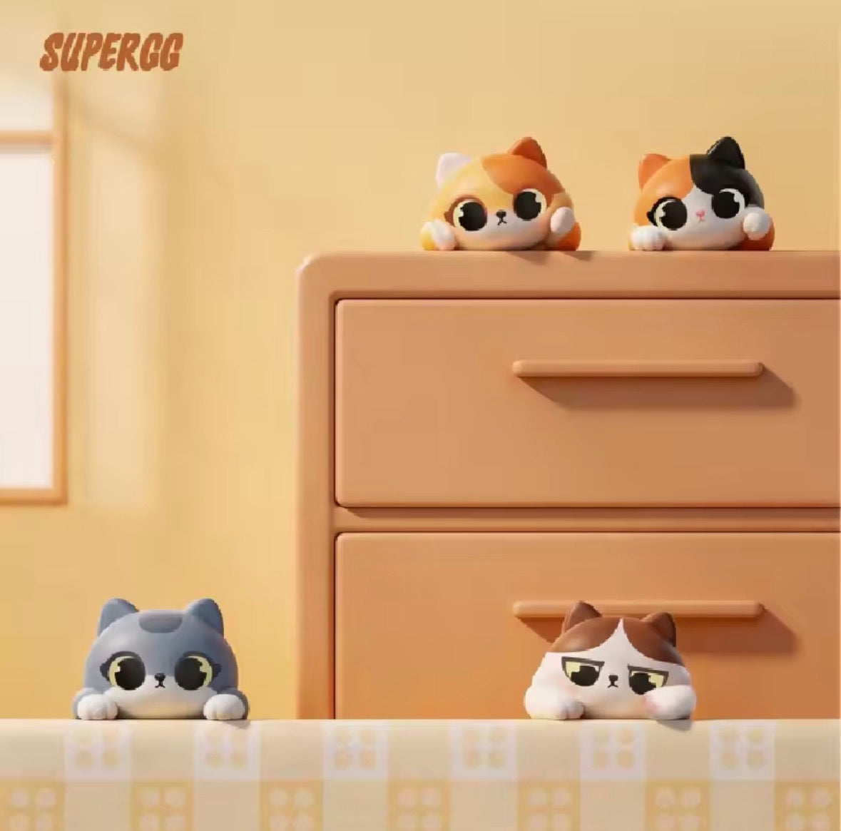 SUPERGG PICOCO Blind Box Hippers – Schattige Katten Serie Mini Figuren