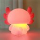 Siliconen Axolotl Nachtlampje – Zacht Kinderkamer LED Nachtlampje (10 x 13,2 x 16 cm) – Schattige Axolotl Lamp & Uniek Cadeau
