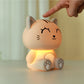 Siliconen Kat Nachtlampje Grijs – Zacht Kinderkamer LED Nachtlampje (10 x 13,2 x 16 cm) – Schattig Cadeau & Sfeerverlichting