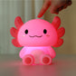 Siliconen Axolotl Nachtlampje – Zacht Kinderkamer LED Nachtlampje (10 x 13,2 x 16 cm) – Schattige Axolotl Lamp & Uniek Cadeau