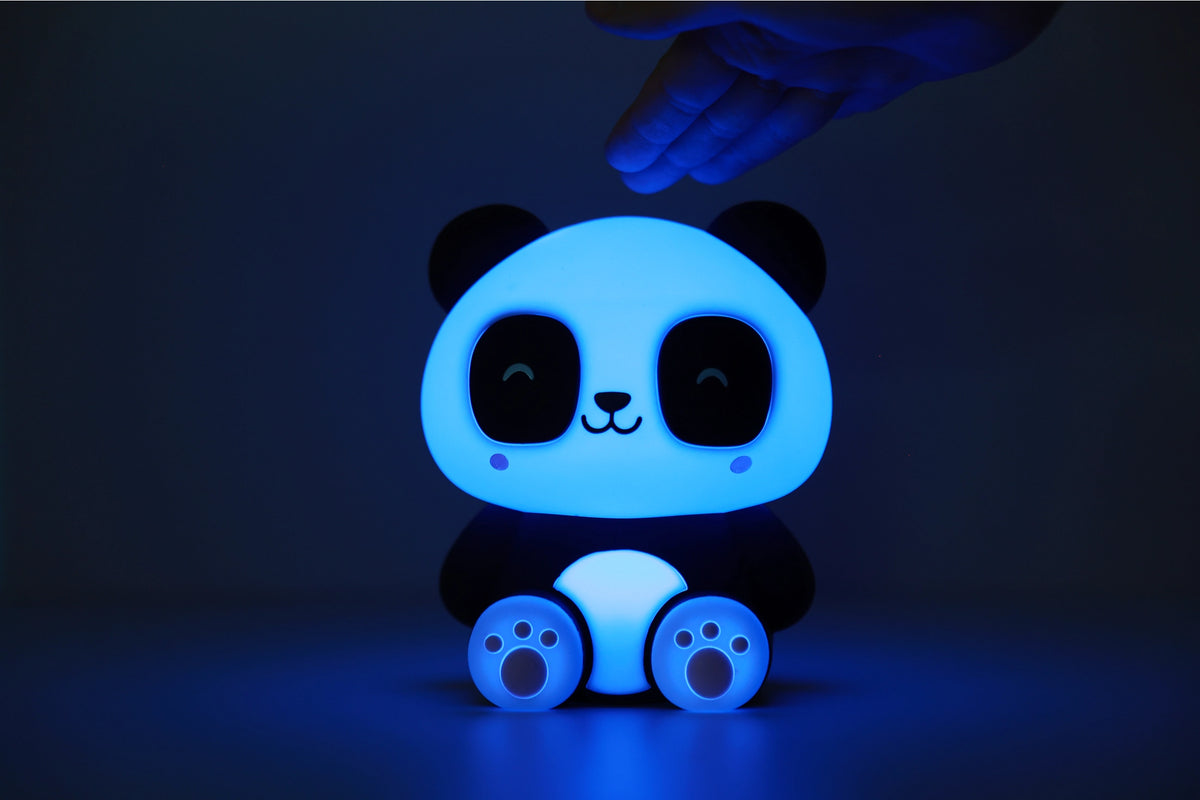 Siliconen Panda nachtlampje van Creasowl, zacht LED licht, geschikt voor kinder- en babykamer, 10x13,2x16 cm