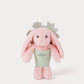 Zacht pluche knuffelkonijn Lily van Creasowl, 25 cm, met glitterogen en fluwelige textuur in diverse kleuren op de afbeelding