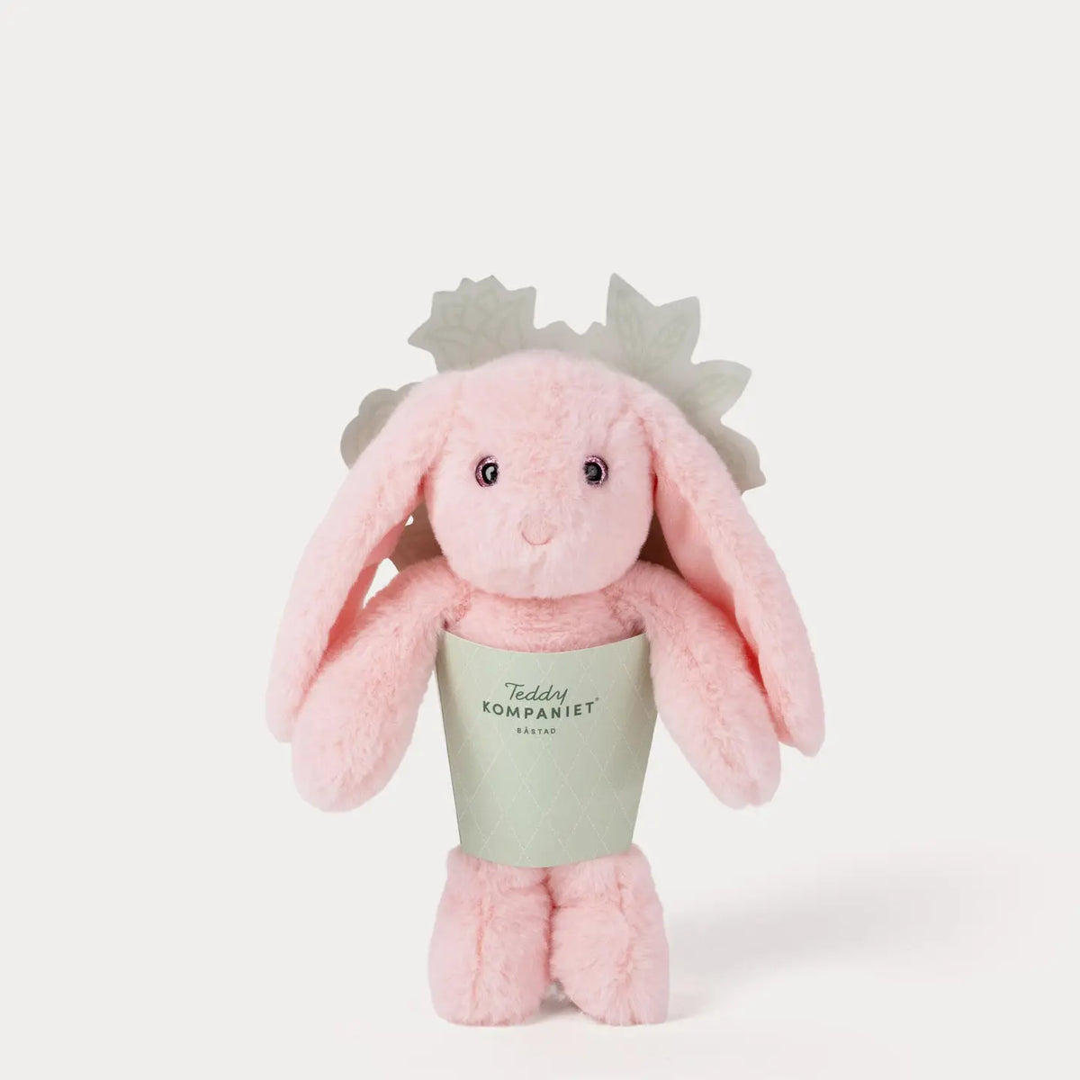 Zacht pluche knuffelkonijn Lily van Creasowl, 25 cm, met glitterogen en fluwelige textuur in diverse kleuren op de afbeelding