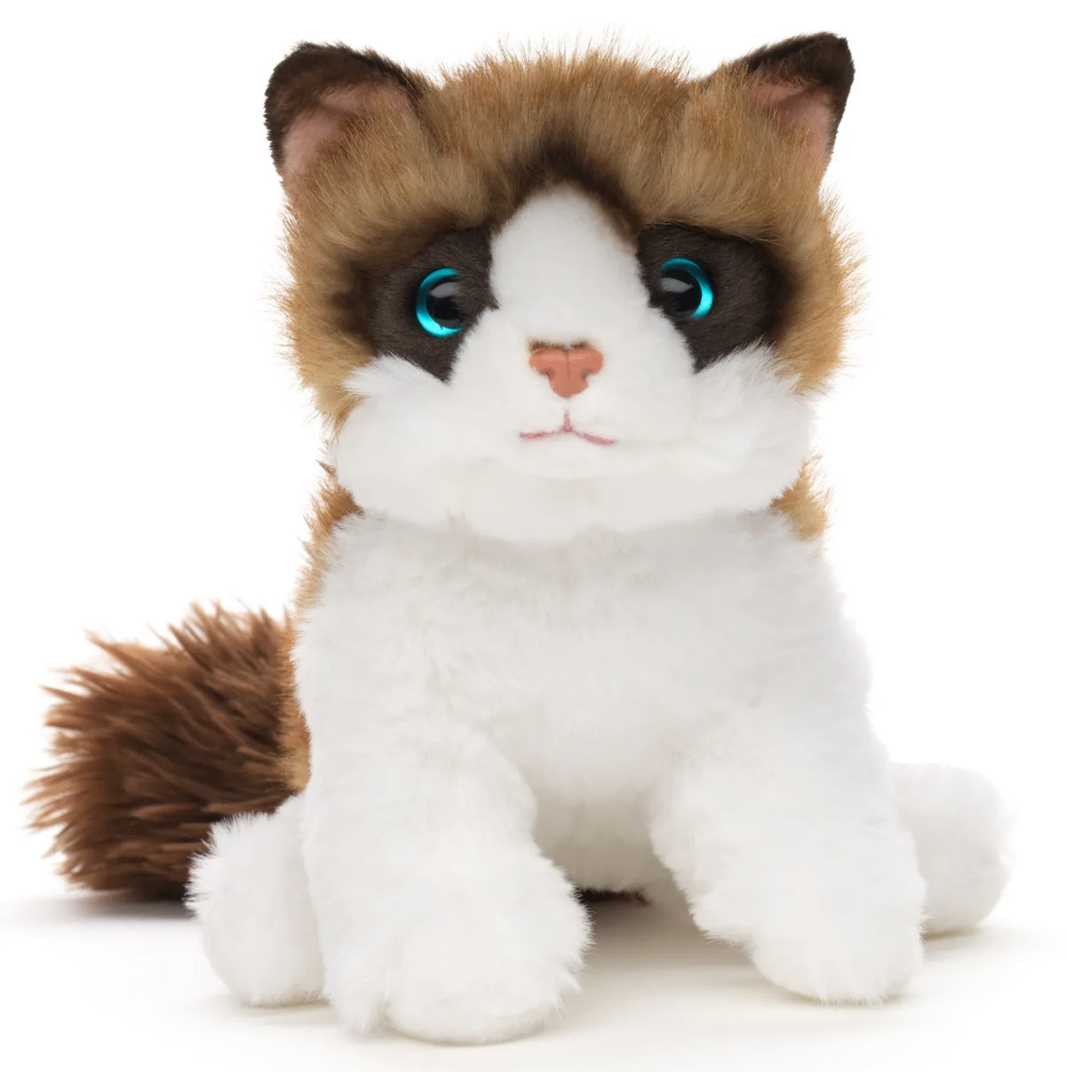 Ragdoll Kat Pluche Knuffel (30 cm) – Zachte Staande Huisdier Knuffelkat – Duurzame 100% Gecyclde Vulling
