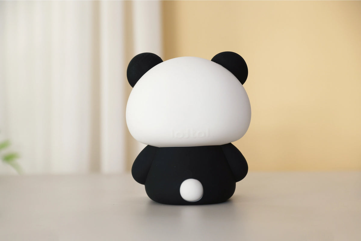 Zachte siliconen panda nachtlampje van Creasowl, kinder LED nachtlicht voor een gezellige kinderkamer, afmetingen 10x13,2x16 cm