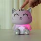 Siliconen Kat Nachtlampje Grijs – Zacht Kinderkamer LED Nachtlampje (10 x 13,2 x 16 cm) – Schattig Cadeau & Sfeerverlichting