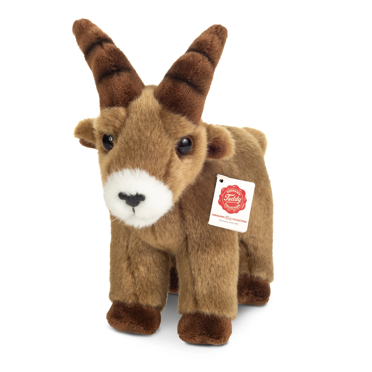 Teddy-Hermann Bergdieren Pluche Knuffel (16 cm) – 4 Varianten – Zacht Bergdier Knuffeltje – Veilig & Wasbaar Speelgoed