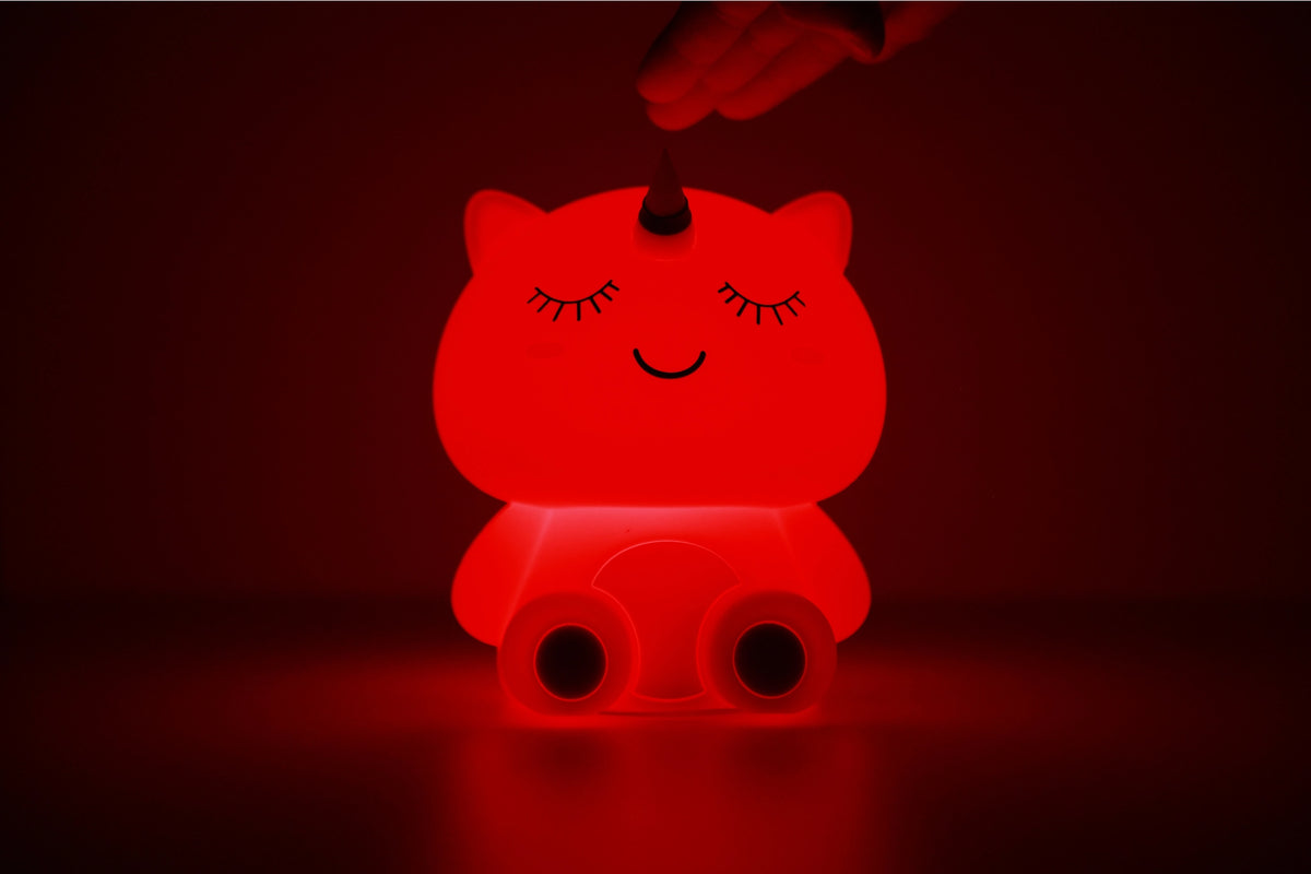 Siliconen Eenhoorn Nachtlampje – Zacht Kinderkamer LED Nachtlampje (10 x 13,2 x 16 cm) – Magische Unicorn Lamp & Sfeervol Cadeau