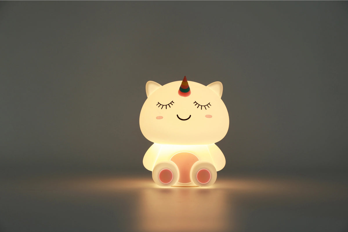 Siliconen Eenhoorn Nachtlampje – Zacht Kinderkamer LED Nachtlampje (10 x 13,2 x 16 cm) – Magische Unicorn Lamp & Sfeervol Cadeau
