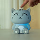 Siliconen Kat Nachtlampje Grijs – Zacht Kinderkamer LED Nachtlampje (10 x 13,2 x 16 cm) – Schattig Cadeau & Sfeerverlichting