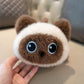Liggende Kat Knuffel – 17/30/40 cm – Siamese & Cartoon Kat – Tashanger of Knuffel – Zacht Pluche Cadeau Creasowl