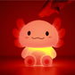 Siliconen Axolotl Nachtlampje – Zacht Kinderkamer LED Nachtlampje (10 x 13,2 x 16 cm) – Schattige Axolotl Lamp & Uniek Cadeau