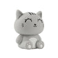 Siliconen Kat Nachtlampje Grijs – Zacht Kinderkamer LED Nachtlampje (10 x 13,2 x 16 cm) – Schattig Cadeau & Sfeerverlichting
