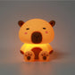 Siliconen Capibara Nachtlamp – Zacht Kinderkamer LED Nachtlampje (10 x 13,2 x 16 cm) – Schattige Capybara Lamp & Sfeervol Cadeau