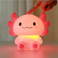 Siliconen Axolotl Nachtlampje – Zacht Kinderkamer LED Nachtlampje (10 x 13,2 x 16 cm) – Schattige Axolotl Lamp & Uniek Cadeau