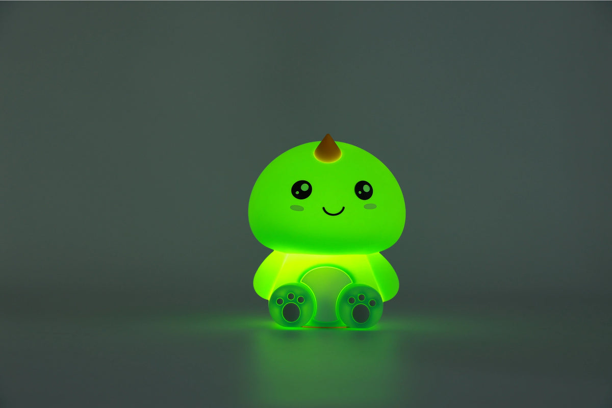 Hello Dino Nachtlampje – Zacht Kinderkamer LED Nachtlampje (10 x 13,2 x 16 cm) – Stoere Dinosaurus Lamp & Sfeervol Cadeau