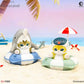 Mofusand Marine Zwemband Series Blind Box – Kawaii Kat Mystery Box Figuur – Collectible Stempel Speelgoed Creasowl