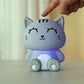 Siliconen Kat Nachtlampje Grijs – Zacht Kinderkamer LED Nachtlampje (10 x 13,2 x 16 cm) – Schattig Cadeau & Sfeerverlichting