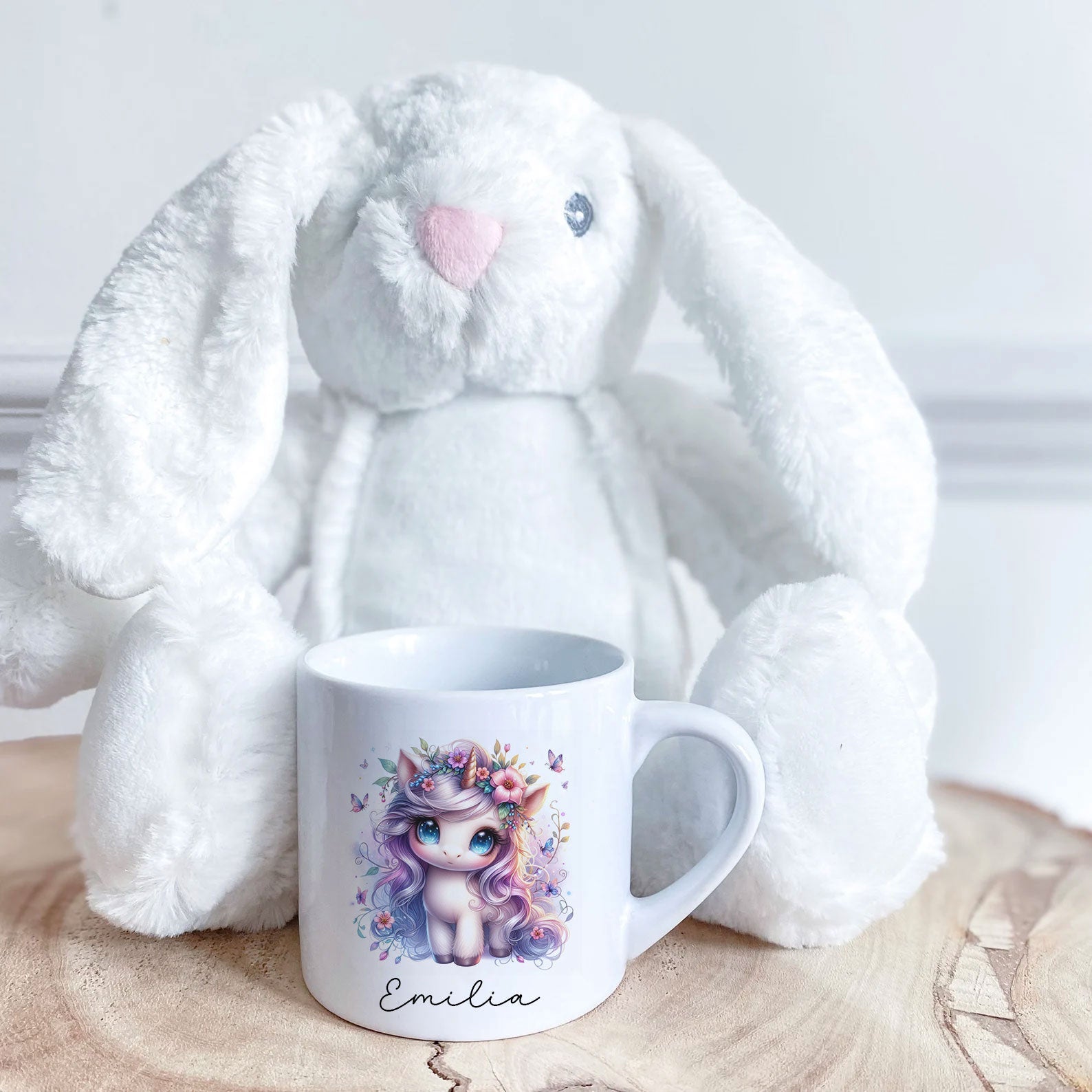 Gepersonaliseerde Eenhoorn Mokje 🦄 – Met Naam | Keramisch Mokje 175ml Creasowl