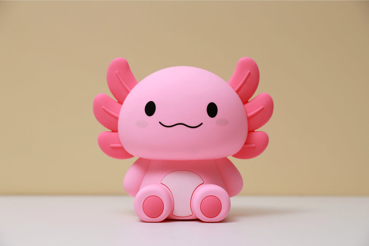 Siliconen Axolotl Nachtlampje – Zacht Kinderkamer LED Nachtlampje (10 x 13,2 x 16 cm) – Schattige Axolotl Lamp & Uniek Cadeau