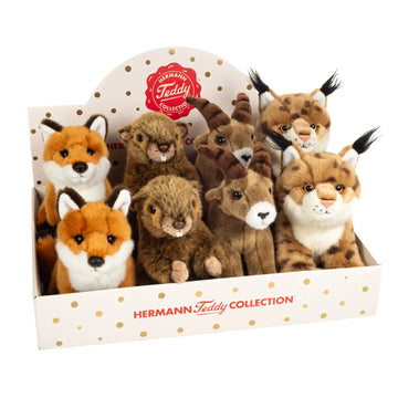 Zacht Teddy-Hermann bergdieren pluche knuffel van 16 cm met bergdier ontwerp, veilig en wasbaar speelgoed in vier varianten