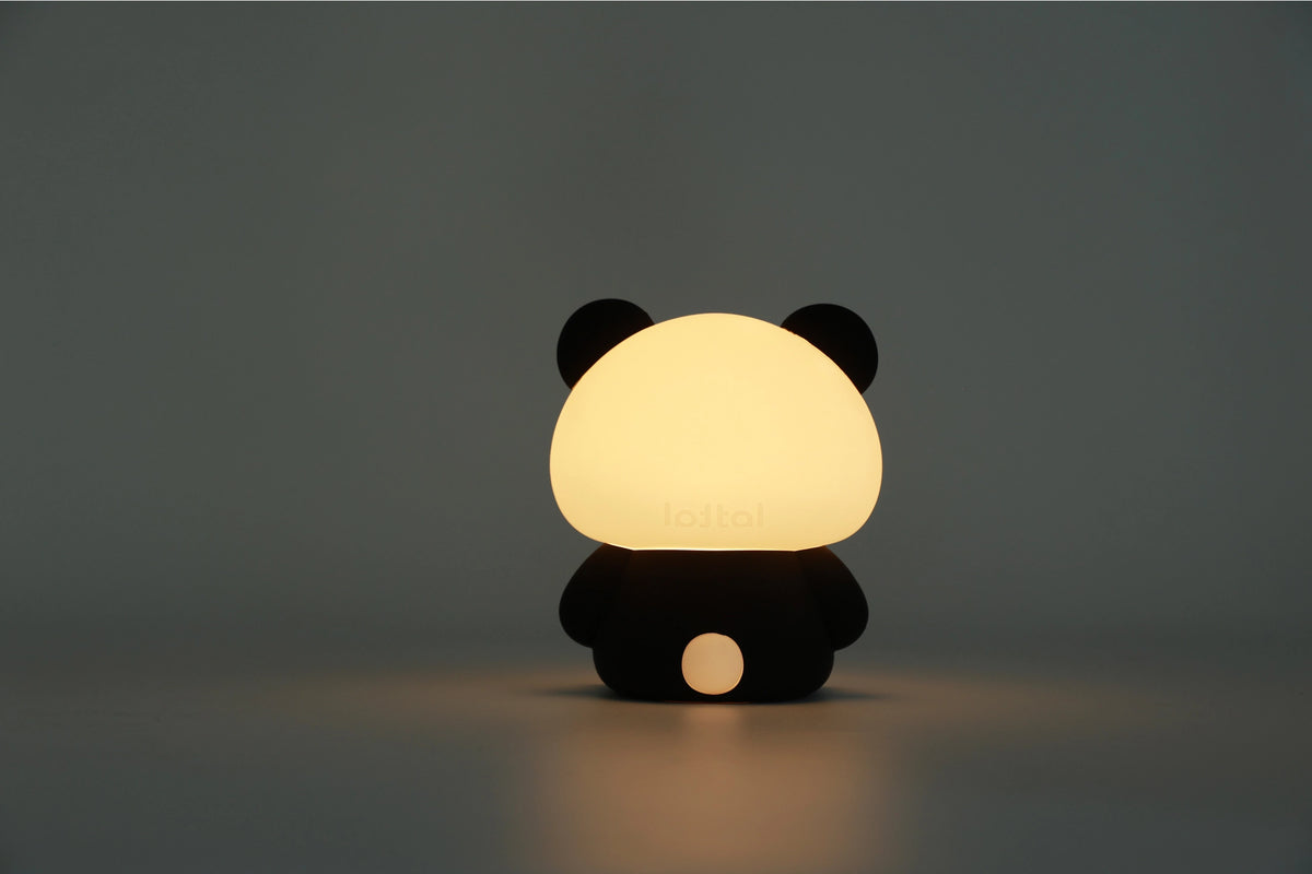 Siliconen panda nachtlampje van Creasowl, zachte LED kinderlamp, ideaal voor babykamer en kinderkamer, 10x13,2x16 cm