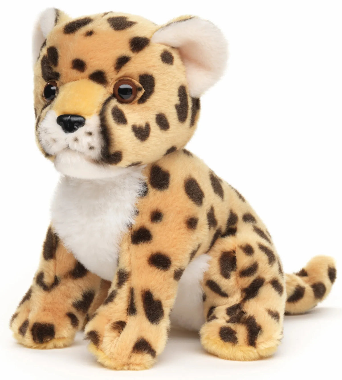 Pluche Cheetah Welp Knuffel Zittend (18 cm) – Realistisch Jachtluipaard Baby – Duurzame 100% Gecyclde Vulling