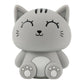 Siliconen Kat Nachtlampje Grijs – Zacht Kinderkamer LED Nachtlampje (10 x 13,2 x 16 cm) – Schattig Cadeau & Sfeerverlichting
