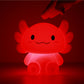 Siliconen Axolotl Nachtlampje – Zacht Kinderkamer LED Nachtlampje (10 x 13,2 x 16 cm) – Schattige Axolotl Lamp & Uniek Cadeau