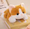 Leuke Realistische Kat Knuffel – Liggend & Pluizig – Zachte Pop met Gewogen Pootjes Creasowl