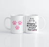 Gepersonaliseerde Kattenmok met Namen – “Happy Birthday from the Cats” – Uniek Cadeau voor Kattenliefhebbers Creasowl