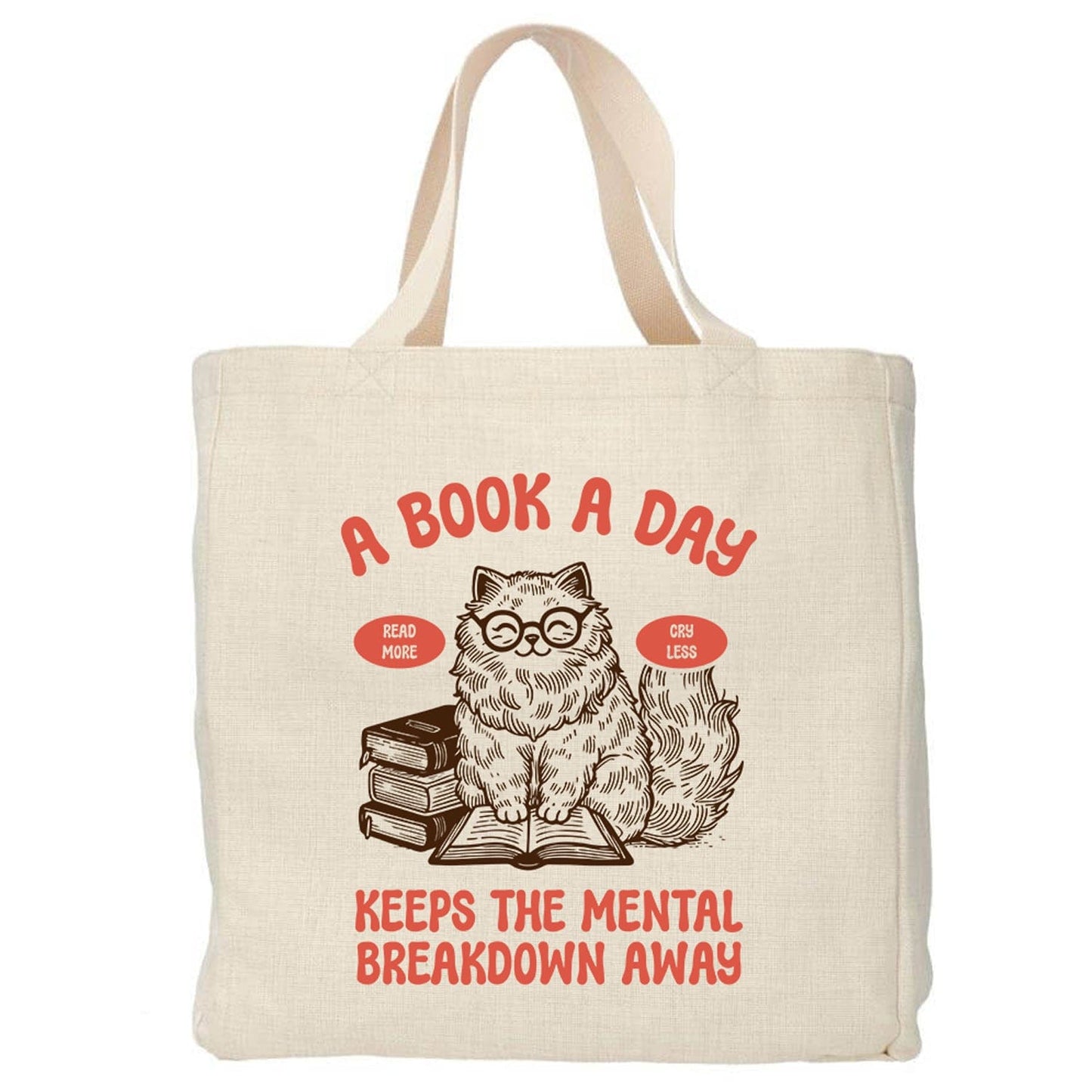 A book a day - Boodschappentas 38 x48 cm - Polylinnen