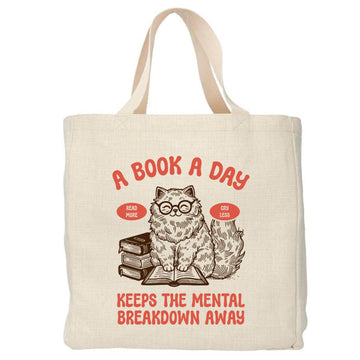 A book a day - Boodschappentas 38 x48 cm - Polylinnen