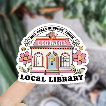 Hot girls support their local library waterdichte vinyl sticker