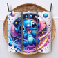 Stitch Space Tumbler 600ml – Met Deksel & Herbruikbaar Metalen Rietje – Galaxy D