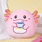 Axolotl Knuffel Roze 30 cm – Squishy Pluche Knuffeldier