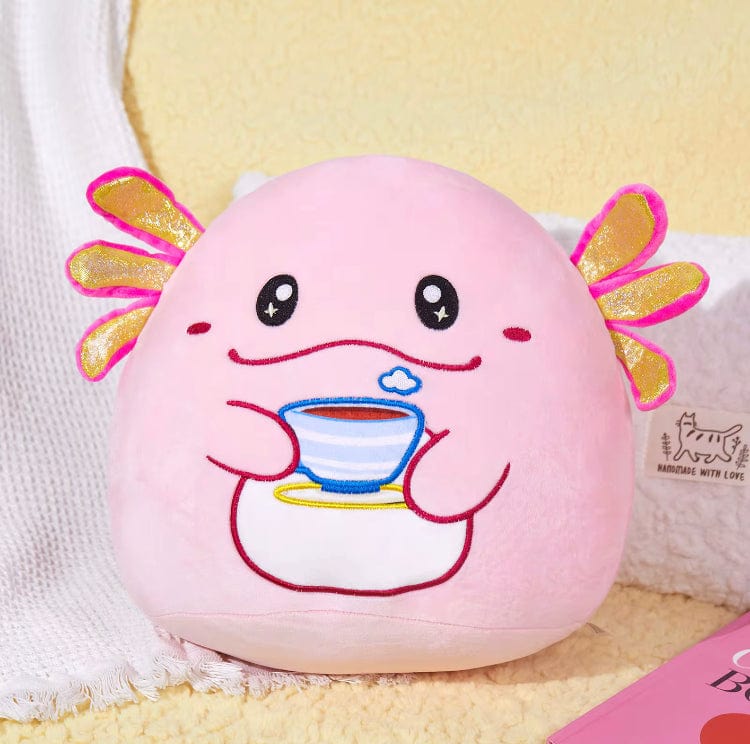 Axolotl Knuffel Roze 30 cm – Squishy Pluche Knuffeldier