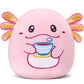 Axolotl Knuffel Roze 30 cm – Squishy Pluche Knuffeldier