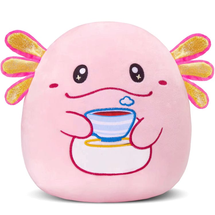 Axolotl Knuffel Roze 30 cm – Squishy Pluche Knuffeldier