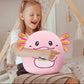 Axolotl Knuffel Roze 30 cm – Squishy Pluche Knuffeldier