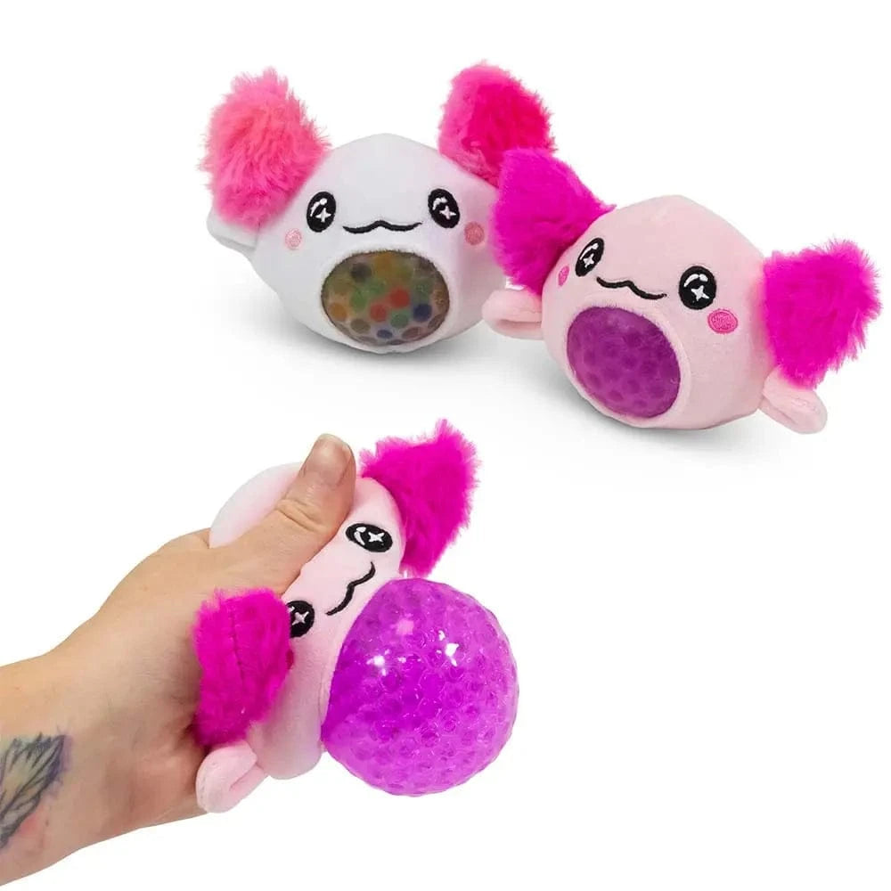 Axolotl Pearl Squish Ball – Sensorische Stressbal met Kralen