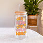 Be Kind to Your Mind Glazen Drinkbeker met Rietje en Deksel
