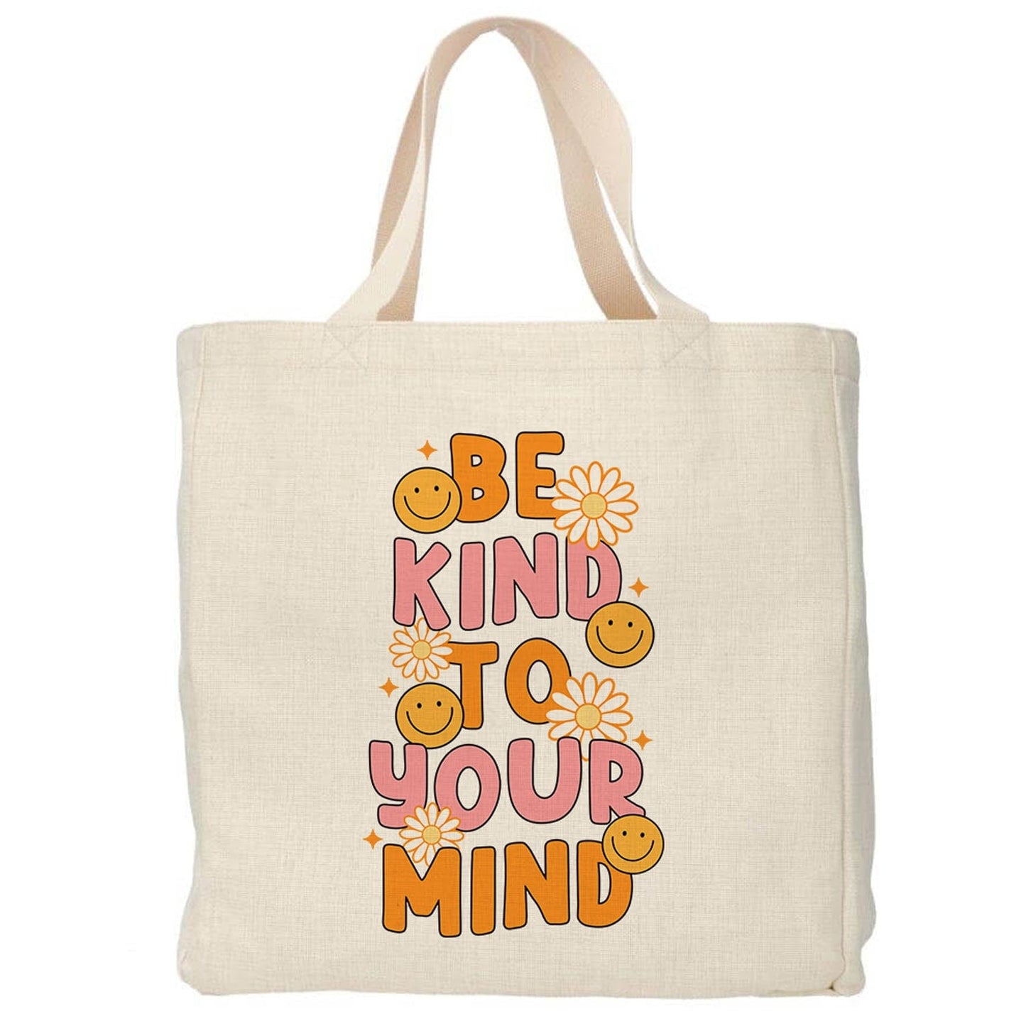 Be kind to your mind - tote bag - Boodschappentas 38 x48 cm - Polylinnen